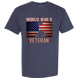 American Patriot WWII Veteran Military World War 2 Veteran Garment-Dyed Heavyweight T-Shirt