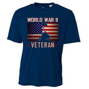 American Patriot WWII Veteran Military World War 2 Veteran Cooling Performance Crew T-Shirt