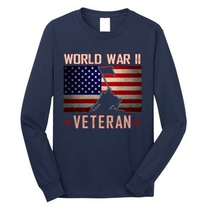 American Patriot WWII Veteran Military World War 2 Veteran Long Sleeve Shirt