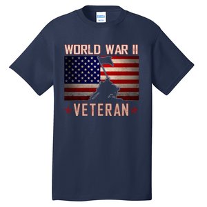 American Patriot WWII Veteran Military World War 2 Veteran Tall T-Shirt