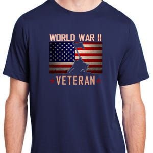 American Patriot WWII Veteran Military World War 2 Veteran Adult ChromaSoft Performance T-Shirt