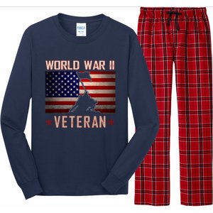 American Patriot WWII Veteran Military World War 2 Veteran Long Sleeve Pajama Set