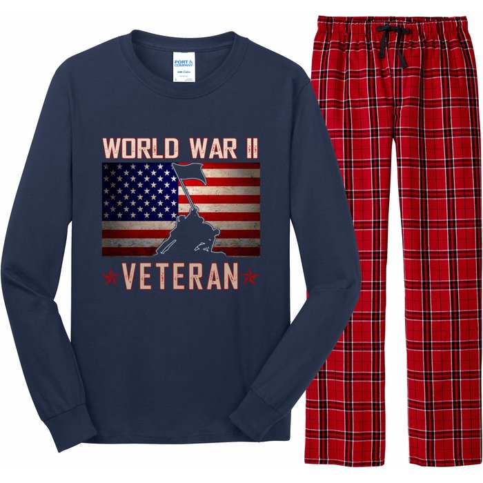 American Patriot WWII Veteran Military World War 2 Veteran Long Sleeve Pajama Set