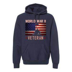 American Patriot WWII Veteran Military World War 2 Veteran Premium Hoodie