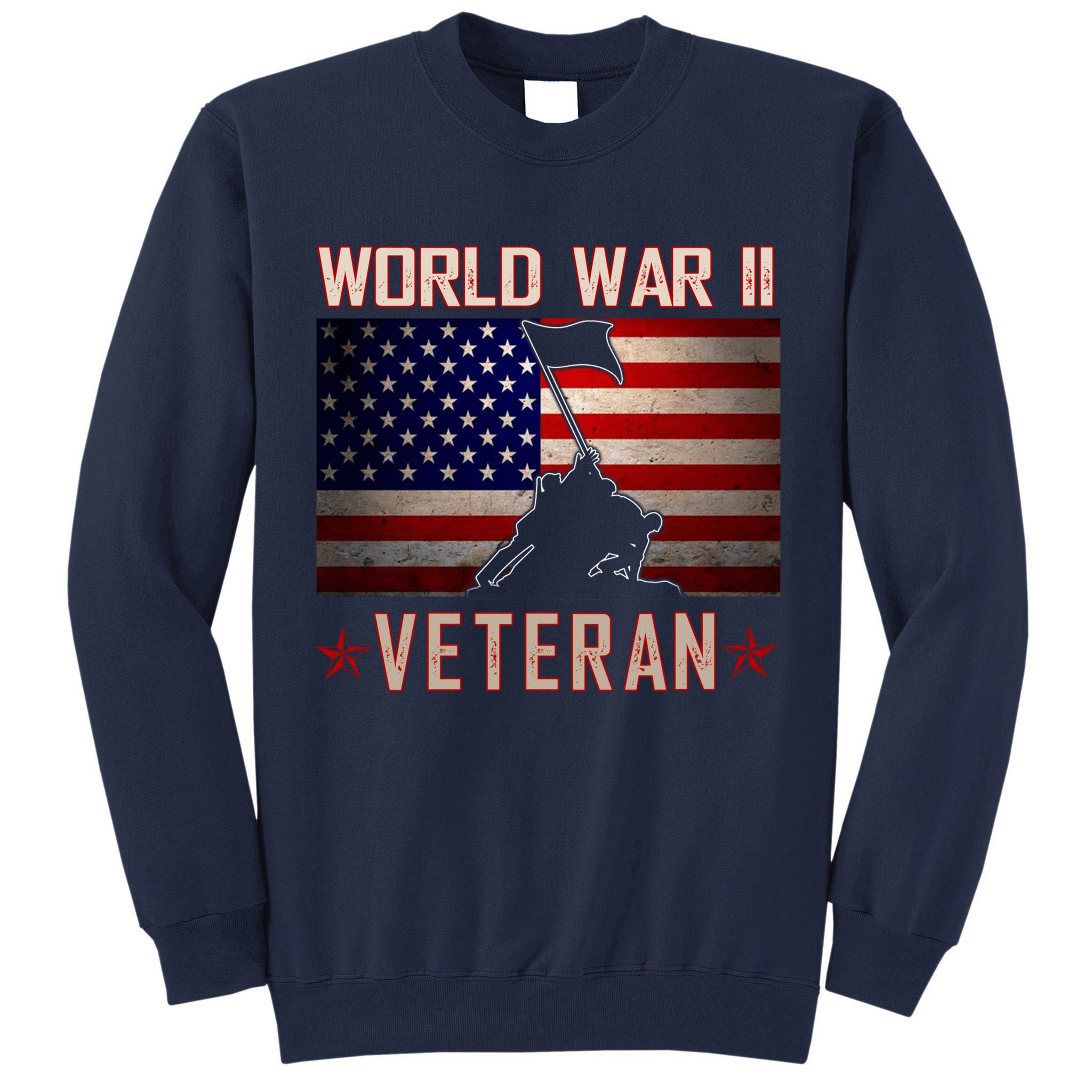 American Patriot WWII Veteran Military World War 2 Veteran Tall Sweatshirt