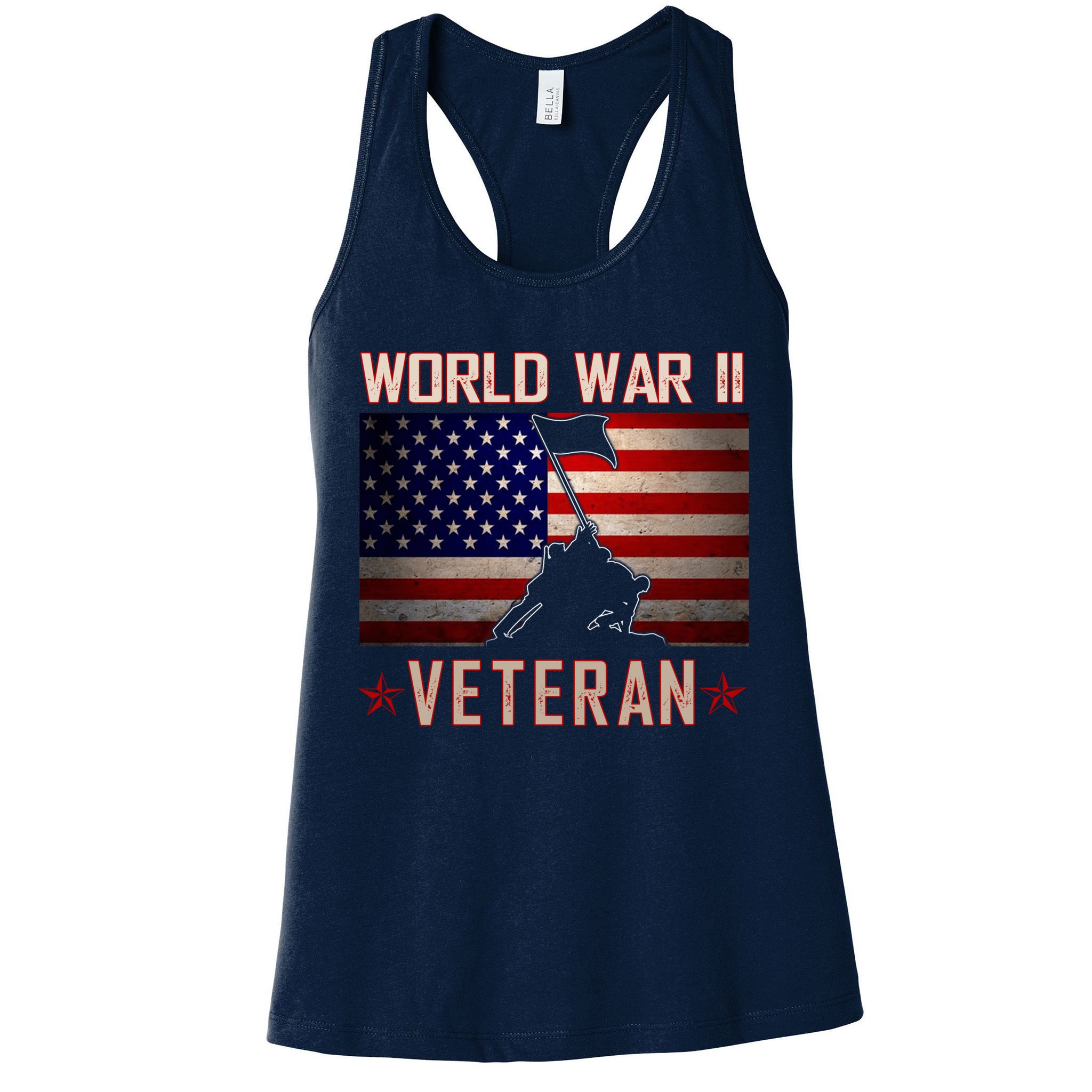 American Patriot WWII Veteran Military World War 2 Veteran Womens Tank Top