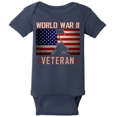 American Patriot WWII Veteran Military World War 2 Veteran Baby Bodysuit