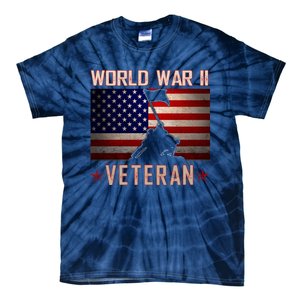 American Patriot WWII Veteran Military World War 2 Veteran Tie-Dye T-Shirt