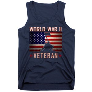 American Patriot WWII Veteran Military World War 2 Veteran Tank Top