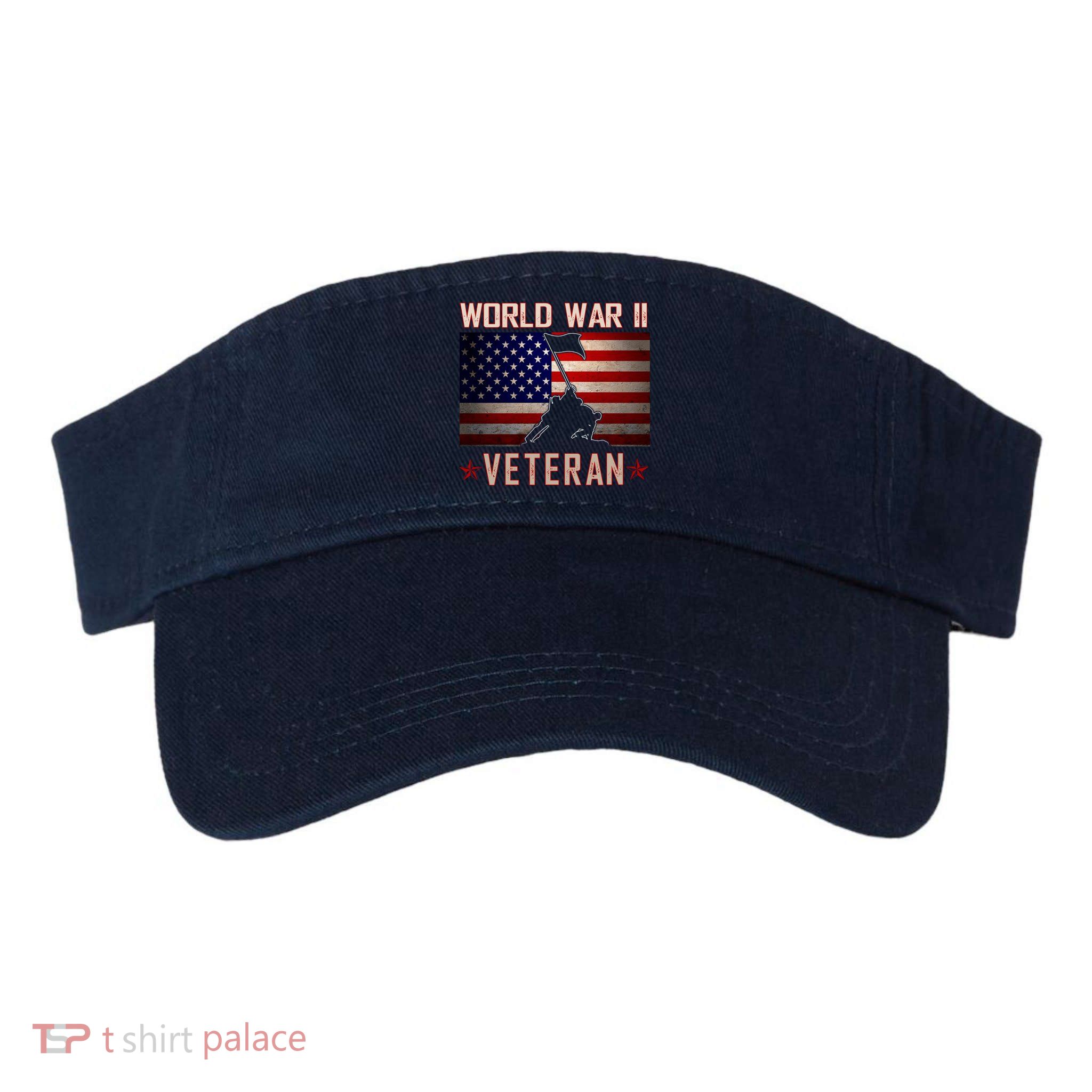 American Patriot WWII Veteran Military World War 2 Veteran Visor