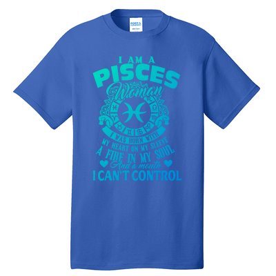 A Pisces Was Born With Zodiac Pisces S Gift Tall T-Shirt