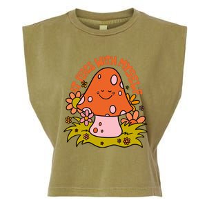 AT PEACE WITH MYSELF Mushroom Garment-Dyed Women's Muscle Tee