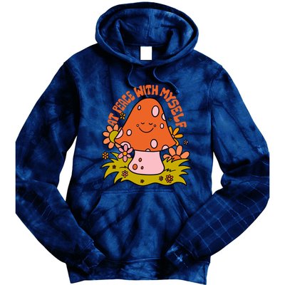 AT PEACE WITH MYSELF Mushroom Tie Dye Hoodie