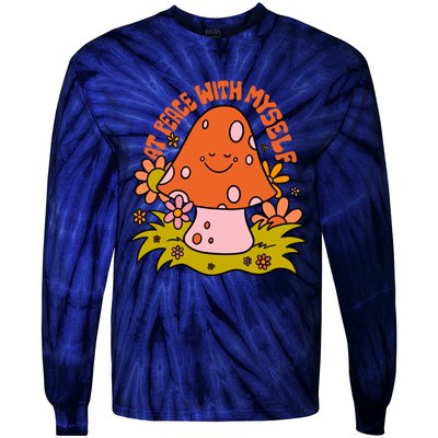 AT PEACE WITH MYSELF Mushroom Tie-Dye Long Sleeve Shirt