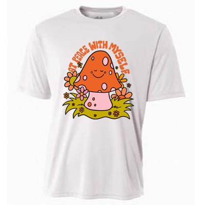 AT PEACE WITH MYSELF Mushroom Cooling Performance Crew T-Shirt