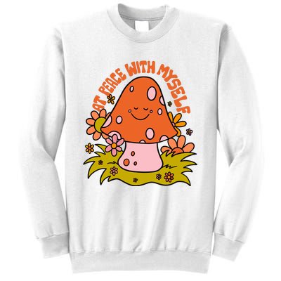 AT PEACE WITH MYSELF Mushroom Sweatshirt