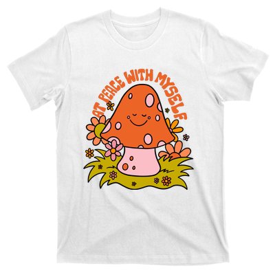 AT PEACE WITH MYSELF Mushroom T-Shirt