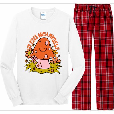 AT PEACE WITH MYSELF Mushroom Long Sleeve Pajama Set