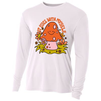 AT PEACE WITH MYSELF Mushroom Cooling Performance Long Sleeve Crew