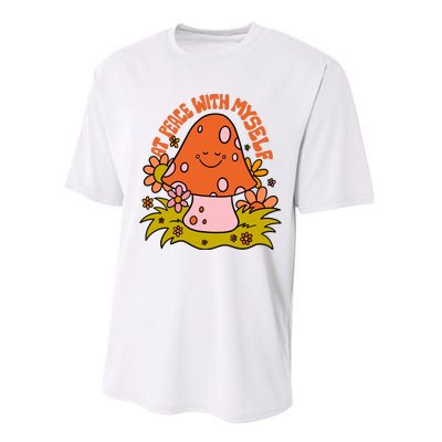 AT PEACE WITH MYSELF Mushroom Performance Sprint T-Shirt