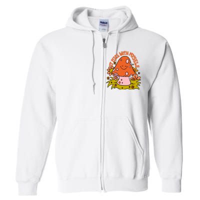 AT PEACE WITH MYSELF Mushroom Full Zip Hoodie