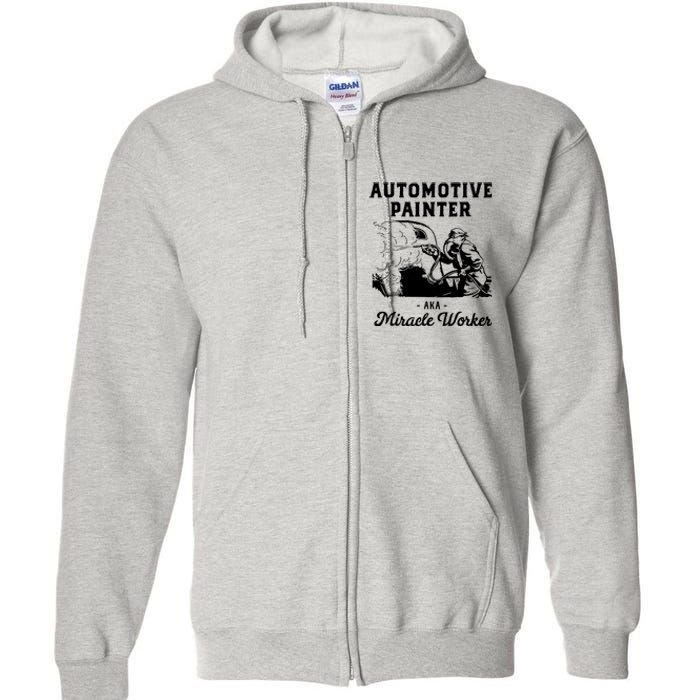 Automotive Painter Worker Full Zip Hoodie