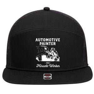 Automotive Painter Worker 7 Panel Mesh Trucker Snapback Hat