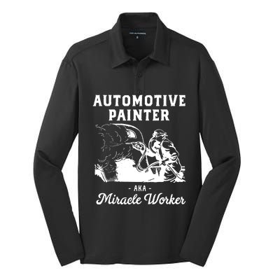 Automotive Painter Worker Silk Touch Performance Long Sleeve Polo