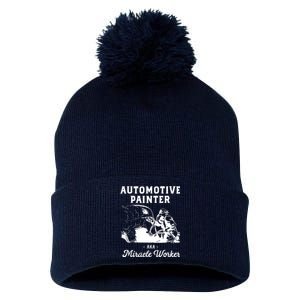 Automotive Painter Worker Pom Pom 12in Knit Beanie