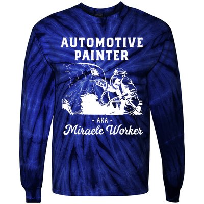 Automotive Painter Worker Tie-Dye Long Sleeve Shirt