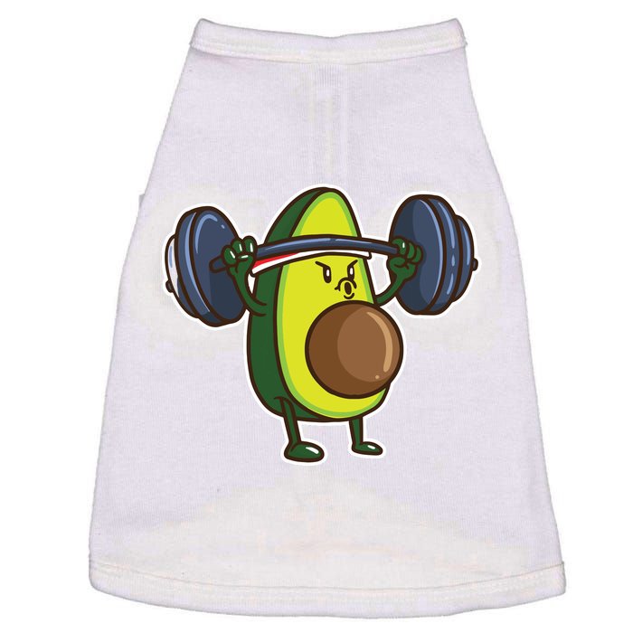 Avocado Powerlifting Weightlifting Gift Gym Food Lover Vegan Doggie Tank