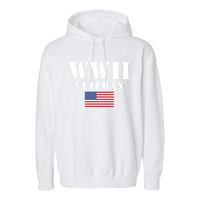 American Patriot Wwii Veteran Military World War 2 Veteran Garment-Dyed Fleece Hoodie