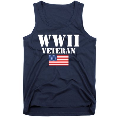 American Patriot WWII Veteran Military World War 2 Veteran Tank Top