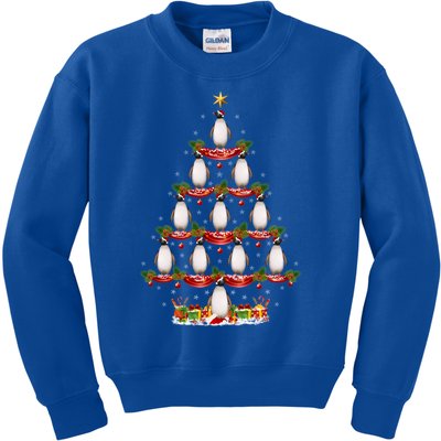 Adelie Penguin Xmas Lighting Adelie Penguin Christmas Tree Funny Gift Kids Sweatshirt