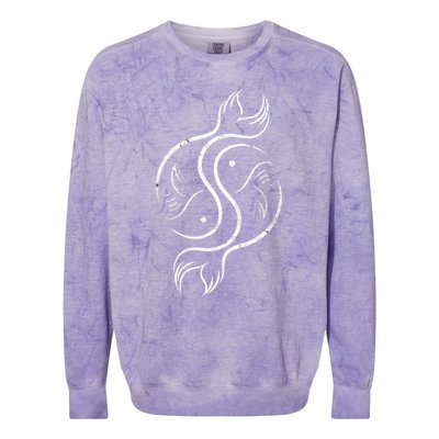 Awesome Pisces Zodiac Sign Astrologist Astronomers Horoscope Gift Colorblast Crewneck Sweatshirt