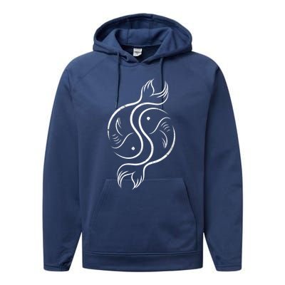 Awesome Pisces Zodiac Sign Astrologist Astronomers Horoscope Gift Performance Fleece Hoodie