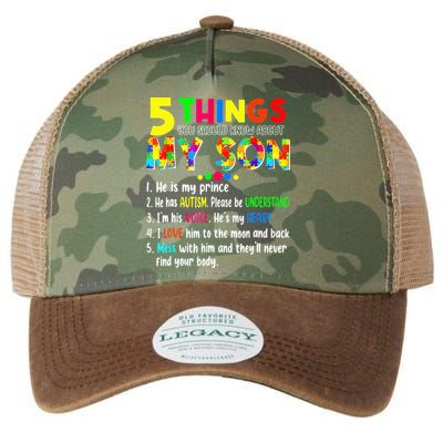 Autism quote 5 Things You Should Know About My Son Legacy Tie Dye Trucker Hat