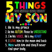 Autism quote 5 Things You Should Know About My Son Sustainable Bucket Hat