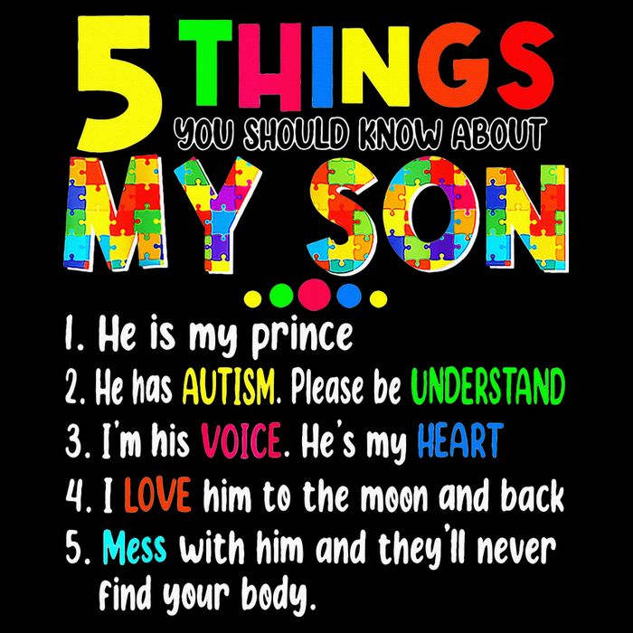 Autism quote 5 Things You Should Know About My Son Sustainable Bucket Hat