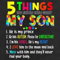 Autism quote 5 Things You Should Know About My Son Golf Towel