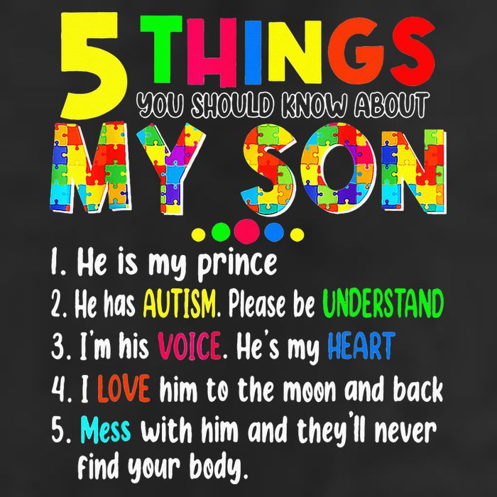Autism quote 5 Things You Should Know About My Son Golf Towel