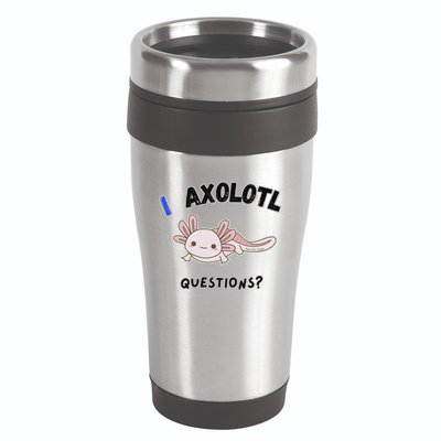 Axolotl Questions 16oz Travel Tumbler