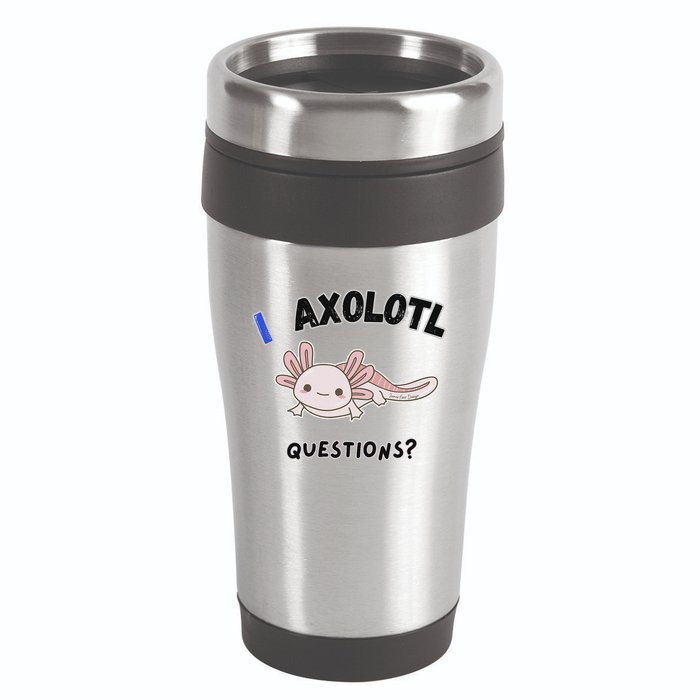 Axolotl Questions 16oz Travel Tumbler