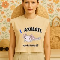 Axolotl Questions Garment-Dyed Women's Muscle Tee