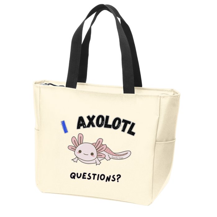 Axolotl Questions Zip Tote Bag