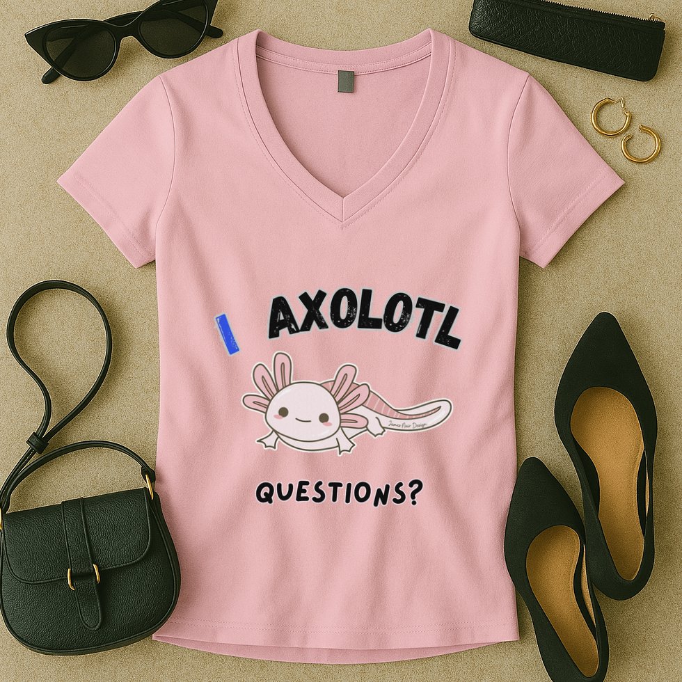 Axolotl Questions Women's V-Neck T-Shirt