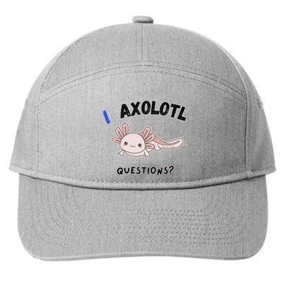 Axolotl Questions 7-Panel Snapback Hat