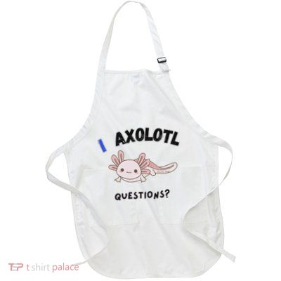 Axolotl Questions Full-Length Apron With Pockets