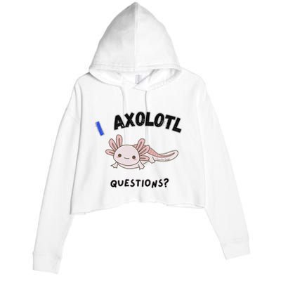 Axolotl Questions Crop Fleece Hoodie