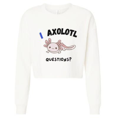Axolotl Questions Cropped Pullover Crew